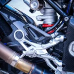 2019-2025 BMW S1000RR Dry Carbon Fiber Rearset Plate Foot Peg Protector Heel Guards - 图片 2