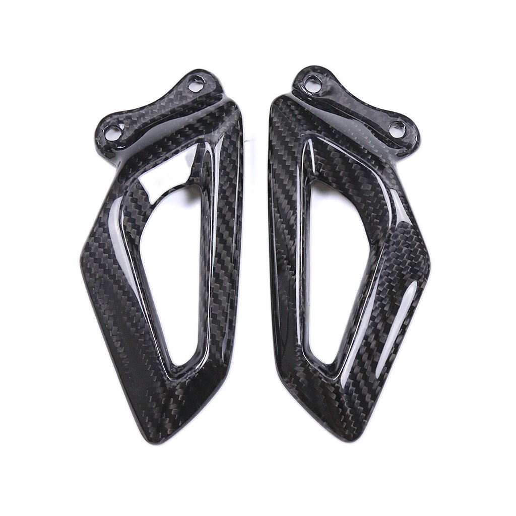 IMG_0238 2019-2025 BMW S1000RR Dry Carbon Fiber Rearset Plate Foot Peg Protector Heel Guards - 图片 1