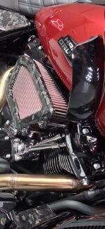Carbon Fiber Screamin' Eagle Extreme Wedge Air Cleaner for Harley Davidson '17-later Touring and '18-'26 Softail Models - 图片 5